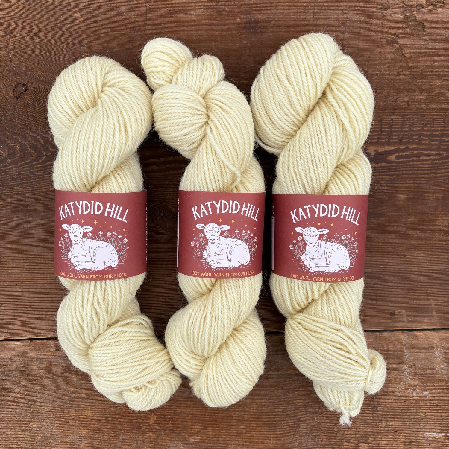 Worsted 3-ply Romney Wool Yarn