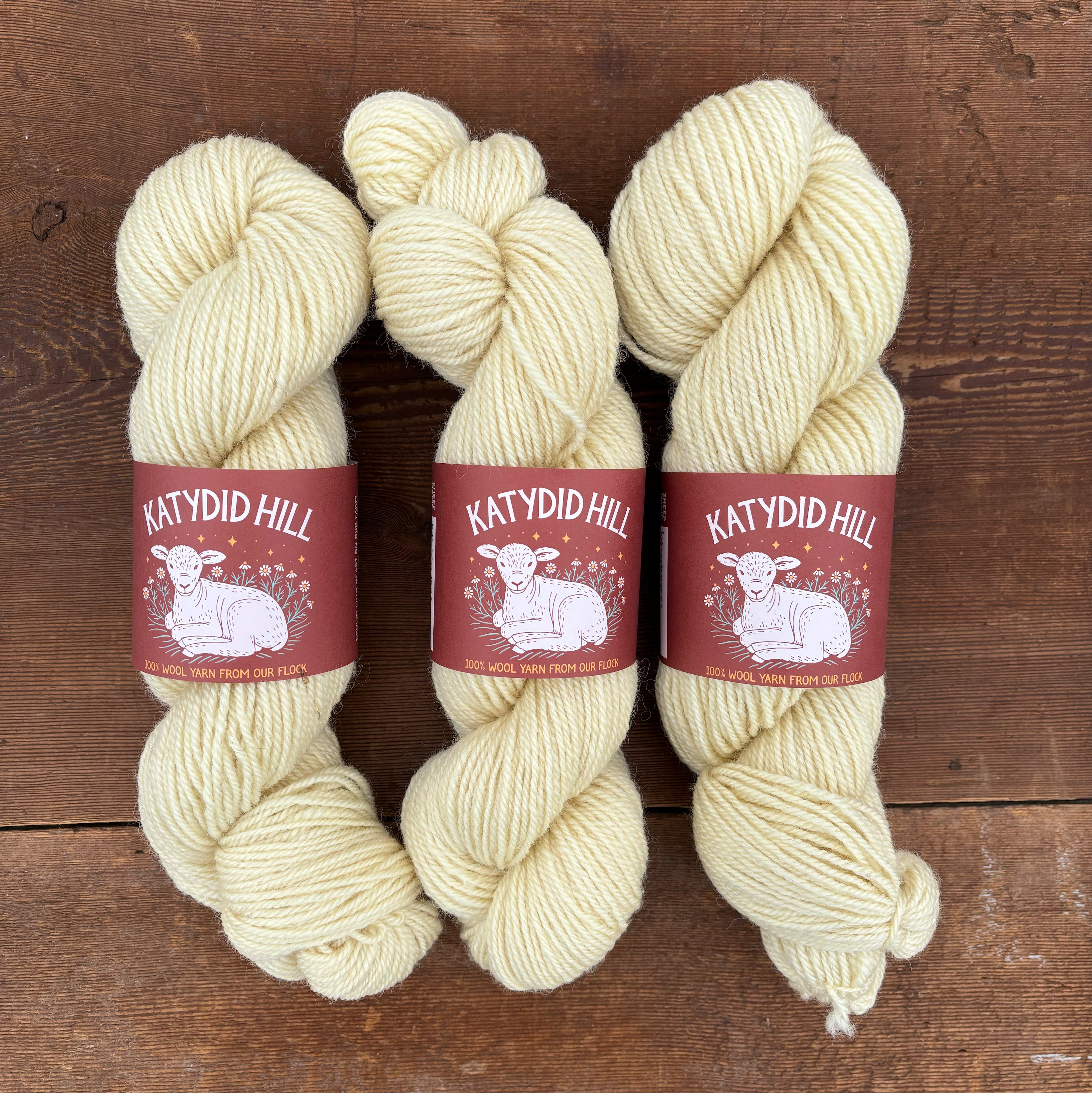 Worsted 3-ply Romney Wool Yarn