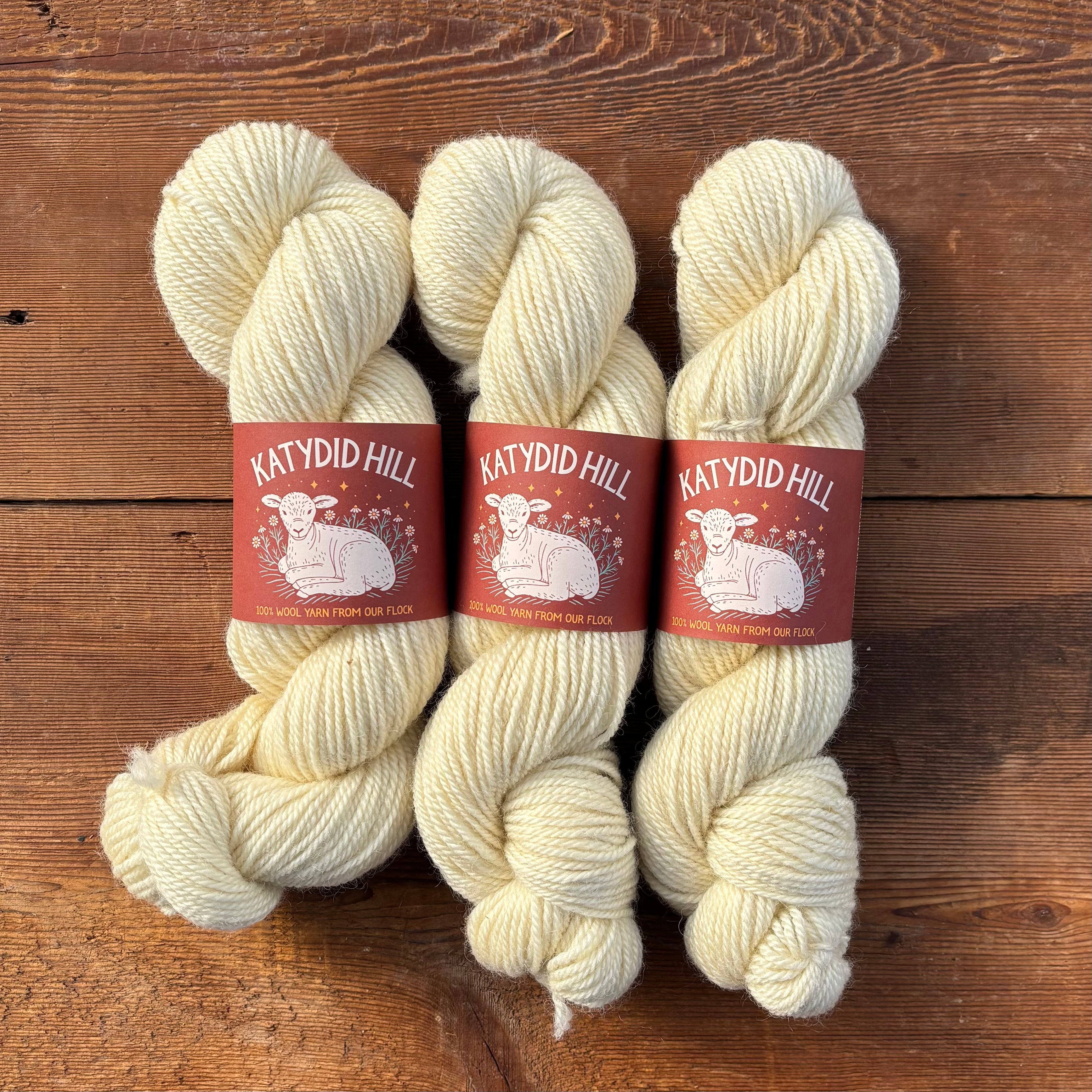 Wool Yarn - Romney Worsted, "Screams and Sugars"