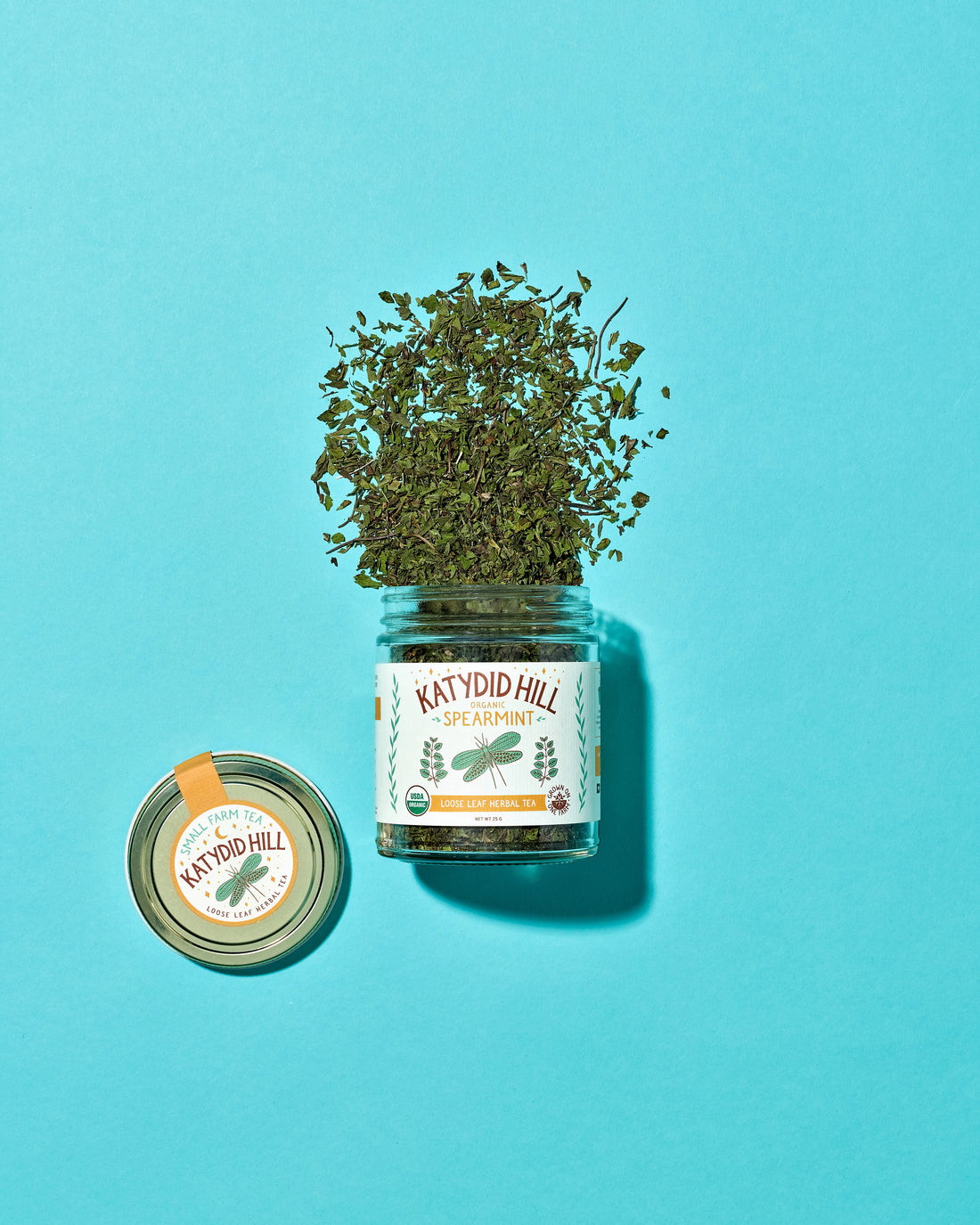 Organic loose leaf spearmint tea with notes of sweet and crisp mint
